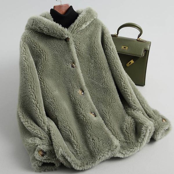 women 2019 winter real fur coat hooded plush sheep shearing jacket female thicken warm natural lamb fur wool overcoat k323, Black
women 2019 winter real fur coat hooded plush sheep shearing jacket female thicken warm natural lamb fur wool overcoat k323, Black