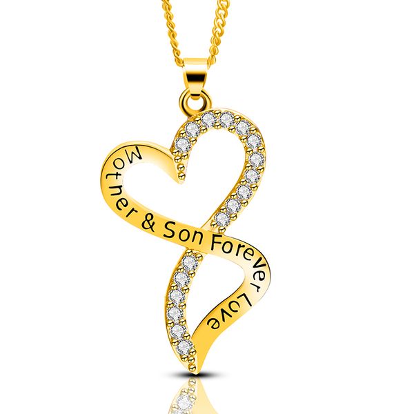 2019 classic fashion mother's day theme pendant necklace copper zircon jewelry forever love mother parent-child necklace, Silver
2019 classic fashion mother's day theme pendant necklace copper zircon jewelry forever love mother parent-child necklace, Silver
