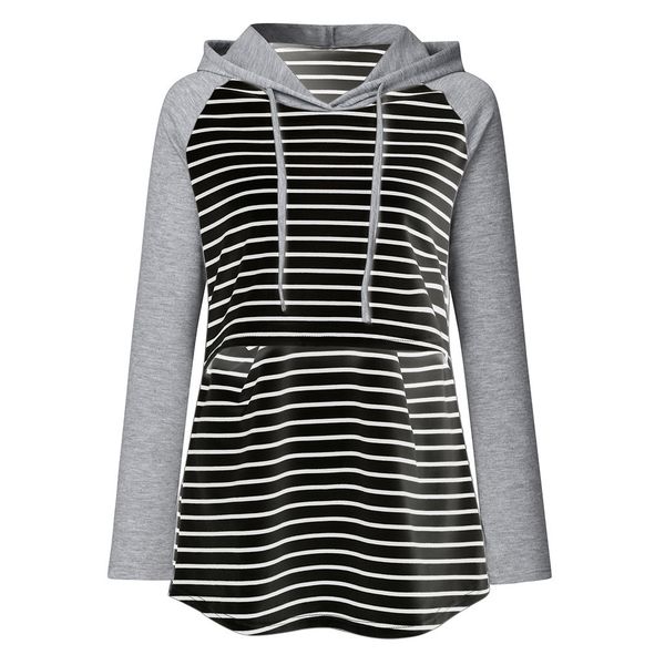 womens winter maternity maternity blouse women loose long sleeve hooded splicing stripe autumn maternity clothes y924, White
womens winter maternity maternity blouse women loose long sleeve hooded splicing stripe autumn maternity clothes y924, White