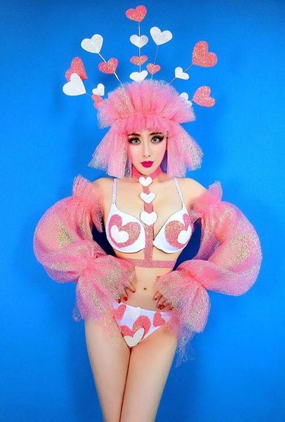 valentine's day candy love dance suit nightclub bar dancer team bikini costume pink dance wear, Black;red
valentine's day candy love dance suit nightclub bar dancer team bikini costume pink dance wear, Black;red