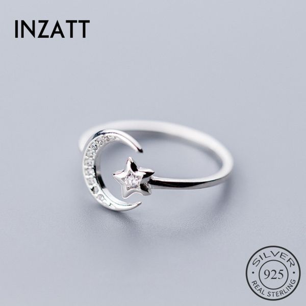 inzareal 925 sterling silver shiny zircon moon star adjustable ring for charming women wedding romantic fine jewelry gift, Golden;silver
inzareal 925 sterling silver shiny zircon moon star adjustable ring for charming women wedding romantic fine jewelry gift, Golden;silver