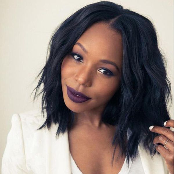 suitable for blacks lady's middle part curly hair synthetic wigs medium and long hair give away wig caps, Black
suitable for blacks lady's middle part curly hair synthetic wigs medium and long hair give away wig caps, Black