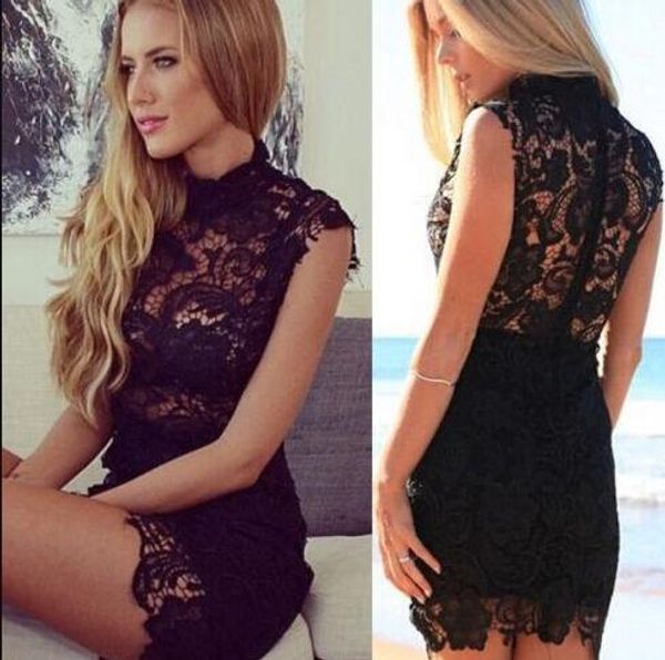 2021 black short lace cocktail dresses cap sleeve high neck mini sheath party gowns zipper back custom made stunning
2021 black short lace cocktail dresses cap sleeve high neck mini sheath party gowns zipper back custom made stunning