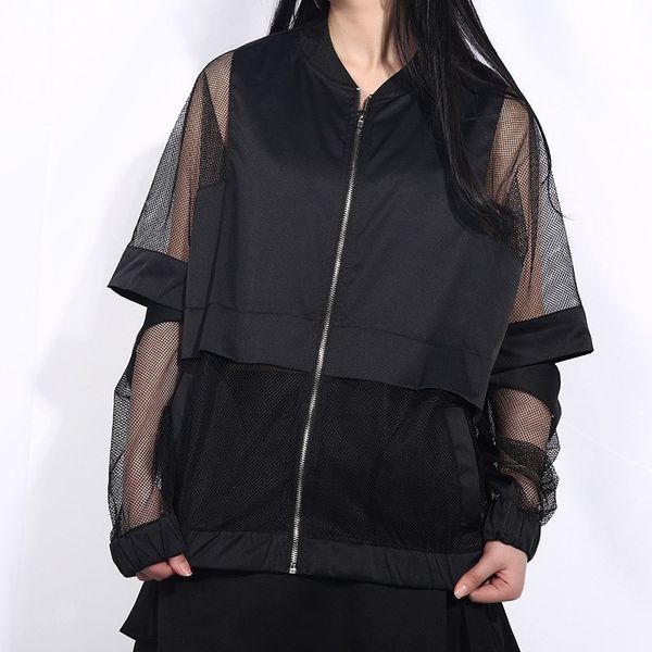 2019 new spring summer stand collar long sleeve coat casual black hollow out perspective mesh jacket women coat party jacket, Black;brown
2019 new spring summer stand collar long sleeve coat casual black hollow out perspective mesh jacket women coat party jacket, Black;brown