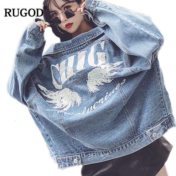 fashion women jean jacket women loose solid long sleeve jacket coat plus size letter pattern coat for female denim, Black;brown
fashion women jean jacket women loose solid long sleeve jacket coat plus size letter pattern coat for female denim, Black;brown