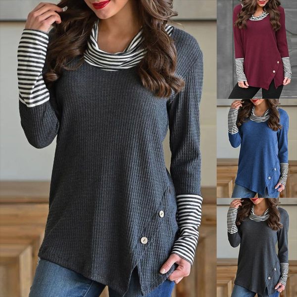 2020 striped turtleneck color matching long sleeve 2020 striped turtleneck color matching long sleeve top, White
2020 striped turtleneck color matching long sleeve 2020 striped turtleneck color matching long sleeve top, White