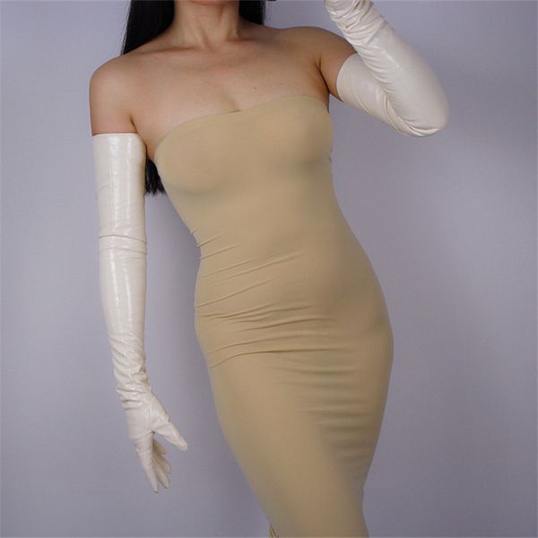70cm extra long gloves long style opera emulation leather pu female long gloves bright beige cream nude color wpu62-70, Blue;gray
70cm extra long gloves long style opera emulation leather pu female long gloves bright beige cream nude color wpu62-70, Blue;gray