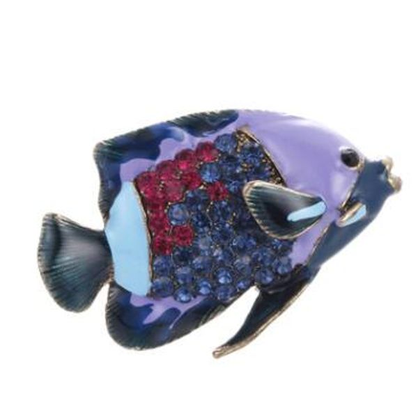 3 colors available enamel fish brooches for women clownfish pins vintage creative animal pins vivid jewelry gift, Gray
3 colors available enamel fish brooches for women clownfish pins vintage creative animal pins vivid jewelry gift, Gray