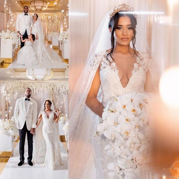 lace mermaid wedding dresses with wrap sheer v neck applique mermaid wedding gowns vestido de novia custom made bridal dress, White
lace mermaid wedding dresses with wrap sheer v neck applique mermaid wedding gowns vestido de novia custom made bridal dress, White