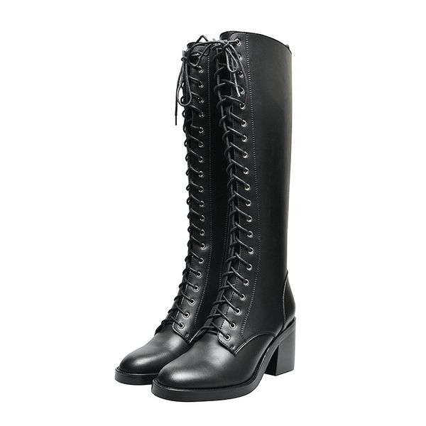 2020 new classic long boots night club shoes woman genuine leather high heels women knee high boots punk motorcycle, Black
2020 new classic long boots night club shoes woman genuine leather high heels women knee high boots punk motorcycle, Black