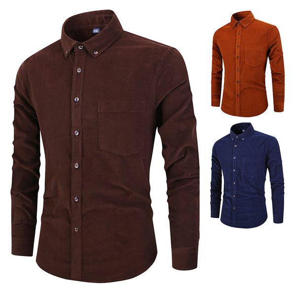 2020 autumn shirts men solid 100% cotton soft corduroy shirt men casual long sleeve dress shirt male business blouse, White;black
2020 autumn shirts men solid 100% cotton soft corduroy shirt men casual long sleeve dress shirt male business blouse, White;black
