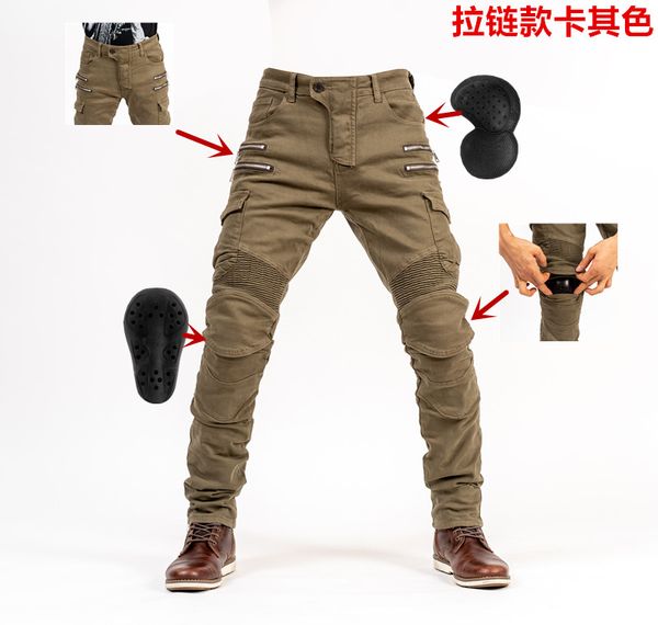 zip pocket motorcycle jeans black / blue /khaki men's jeans motorcycle protective pants racing pants moto
zip pocket motorcycle jeans black / blue /khaki men's jeans motorcycle protective pants racing pants moto