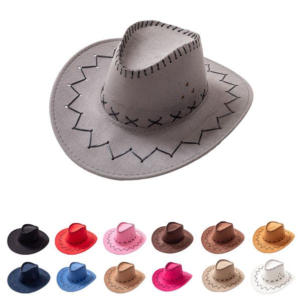 western cowboy hat for men women kids fedora outdoor wide brim faux leather black white pink summer wide brim beach travel cap, Blue;gray
western cowboy hat for men women kids fedora outdoor wide brim faux leather black white pink summer wide brim beach travel cap, Blue;gray