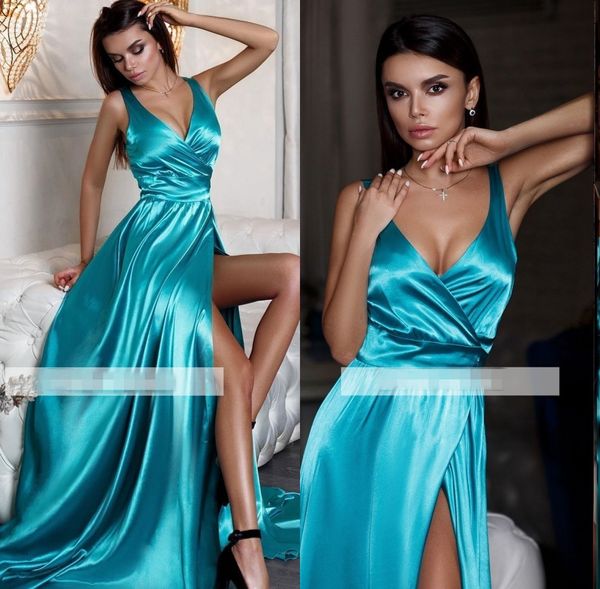 peacock green high slit evening dresses 2019 v neck a line sweep train prom party gown special occasion dress, Black;red
peacock green high slit evening dresses 2019 v neck a line sweep train prom party gown special occasion dress, Black;red