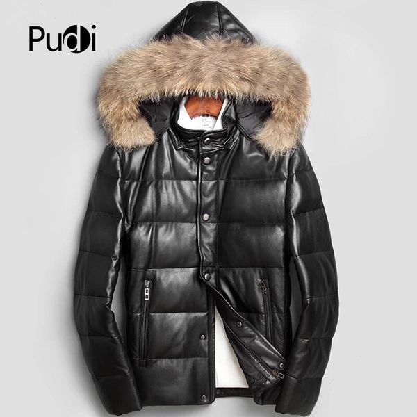 pudi mt820 2019 мужчины новой моды овец кожаных курток пера вниз с енота мехового воротника падения зимой случайной верхней одеждой, Black;brown
pudi mt820 2019 мужчины новой моды овец кожаных курток пера вниз с енота мехового воротника падения зимой случайной верхней одеждой, Black;brown