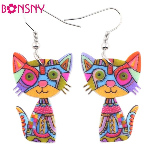 bonsny drop cat acrylic earrings big long dangle earring fashion jewelry for women girl new style cute animal accessories, Silver
bonsny drop cat acrylic earrings big long dangle earring fashion jewelry for women girl new style cute animal accessories, Silver