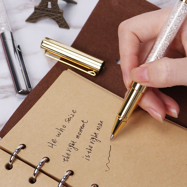 beautiful metal gel pen crystal drill diamond pen learn office writing pen gift school office stationery 0.5mm black
beautiful metal gel pen crystal drill diamond pen learn office writing pen gift school office stationery 0.5mm black