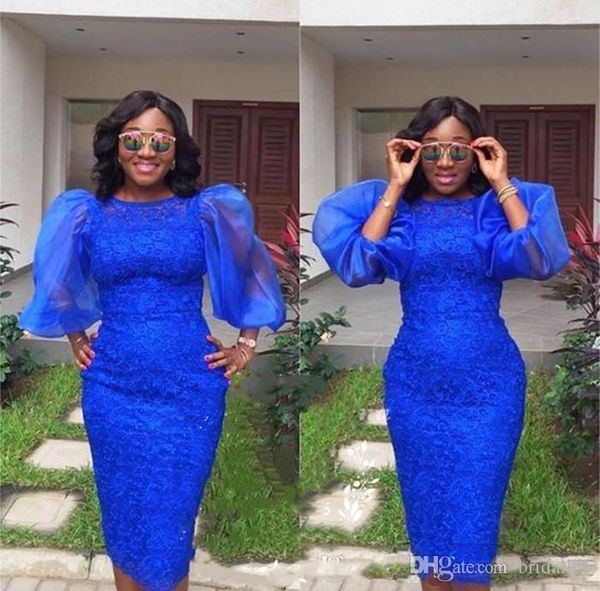 african royal blue black girls short cocktail dresses with puffy sleeve prom dresseslace knee-length sheath evening party wear gowns
african royal blue black girls short cocktail dresses with puffy sleeve prom dresseslace knee-length sheath evening party wear gowns