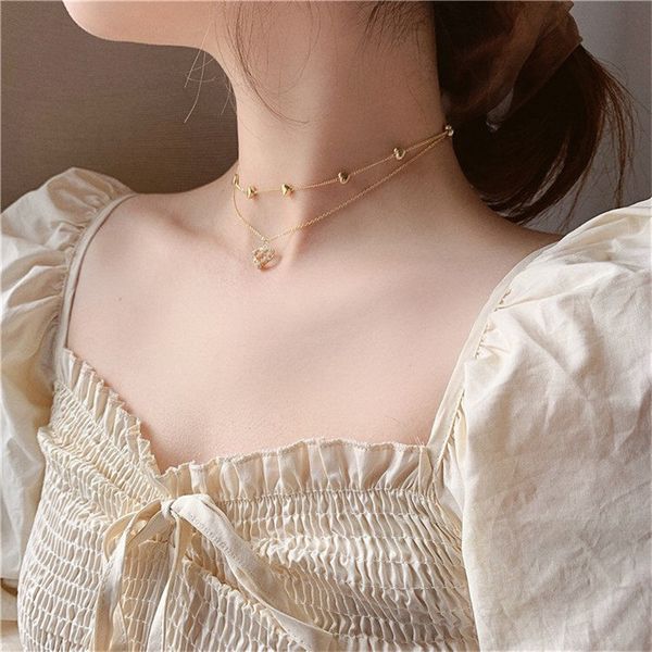 2020 double layer chain heart choker necklace for women gold chain korean style collar female chocker fashion aesthetic jewelry, Golden;silver
2020 double layer chain heart choker necklace for women gold chain korean style collar female chocker fashion aesthetic jewelry, Golden;silver