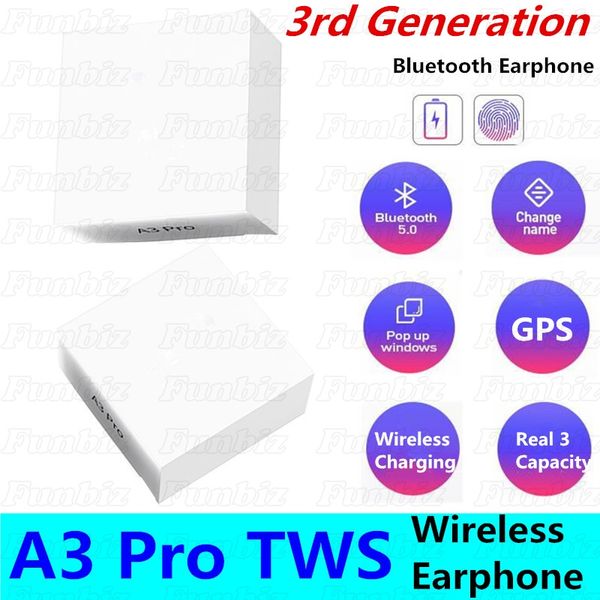 a3 pro 3th generation touch control tws bluetooth 5.0 earphone mini wireless earbuds wireless charging pop up window gps & rename
a3 pro 3th generation touch control tws bluetooth 5.0 earphone mini wireless earbuds wireless charging pop up window gps & rename