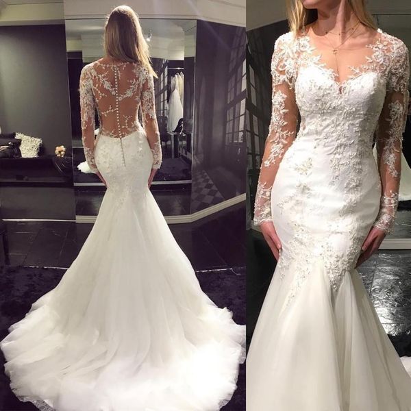 real image long sleeves wedding dresses mermaid 2020 sheer illusion back bridal gowns custom made vestidos de novia
real image long sleeves wedding dresses mermaid 2020 sheer illusion back bridal gowns custom made vestidos de novia