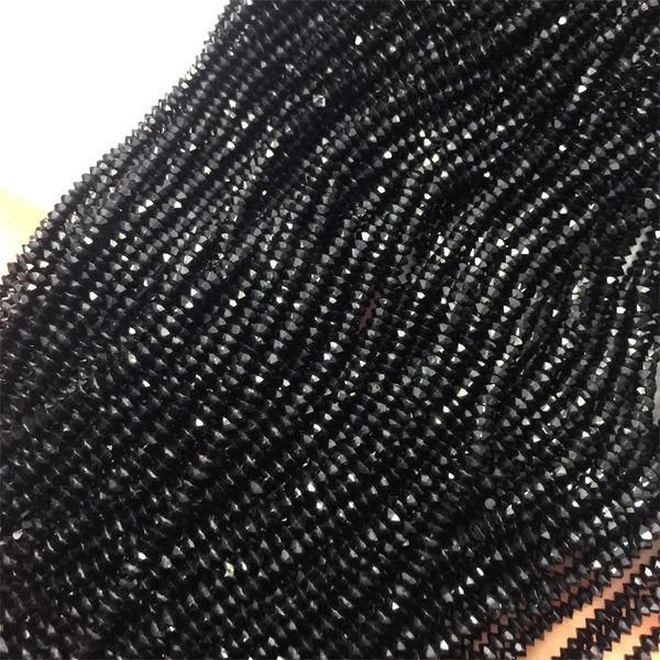 genuine natural black tourmaline faceted rondelle necklaces or bracelets small beads 2x3mm 15" 06152
genuine natural black tourmaline faceted rondelle necklaces or bracelets small beads 2x3mm 15" 06152