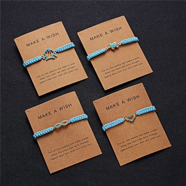adjustable handmade love turtle owl dolphin pendant wish blue rope braided animal charm bracelet paper card jewelry gifts, Golden;silver
adjustable handmade love turtle owl dolphin pendant wish blue rope braided animal charm bracelet paper card jewelry gifts, Golden;silver