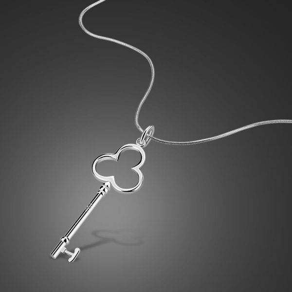 new fashion women 100% 925 sterling silver necklace simple key pendant man choker snake chain jewelry ing
new fashion women 100% 925 sterling silver necklace simple key pendant man choker snake chain jewelry ing