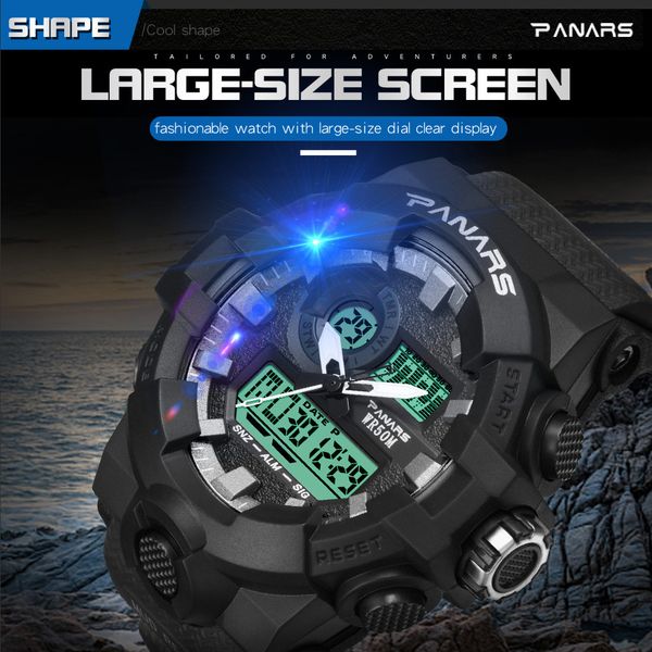 reloj hombre men watch reloj digital hombre trend men's anti fall big screen multi function luminous electronic waterproof watch, Slivery;brown
reloj hombre men watch reloj digital hombre trend men's anti fall big screen multi function luminous electronic waterproof watch, Slivery;brown