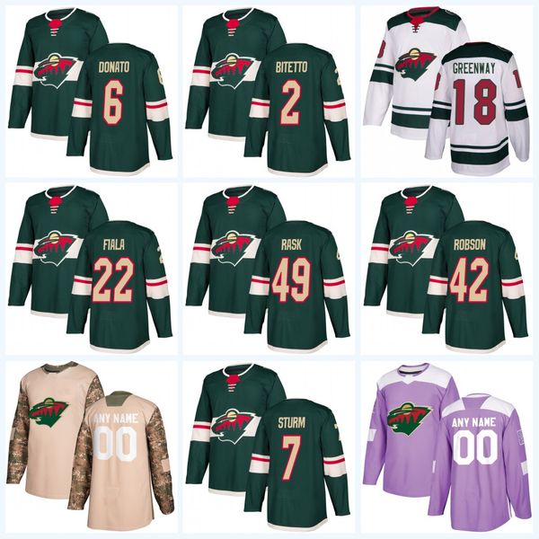 6 Ryan Donato Minnesota Wild 18 Greenway 7 Nico Sturm 42 Mat Robson 49 Victor Rask 22 Nino Niederreiter 2 Anthony Bitetto Jerseys
6 Ryan Donato Minnesota Wild 18 Greenway 7 Nico Sturm 42 Mat Robson 49 Victor Rask 22 Nino Niederreiter 2 Anthony Bitetto Jerseys