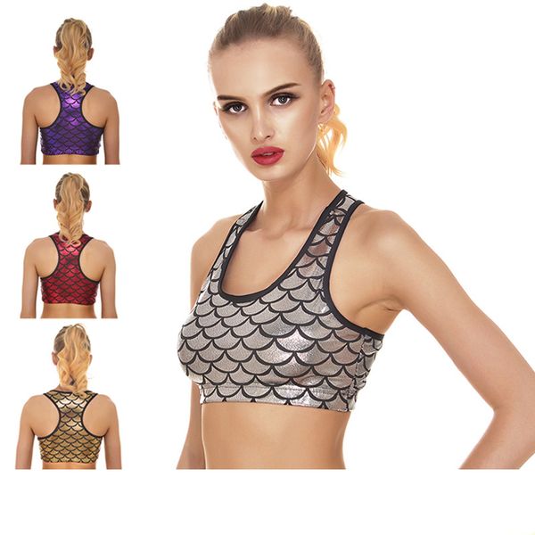 fish scale women breathable sport bras fitness yoga running vest underwear padded crop underwear bra female, White;black
fish scale women breathable sport bras fitness yoga running vest underwear padded crop underwear bra female, White;black