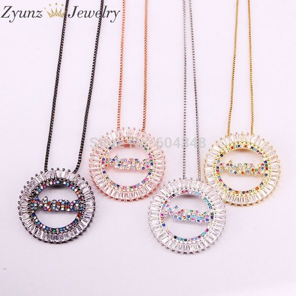 5pcs elegant mother's day gift mama letter rainbow cz pendant necklaces jewelry copper cubic zirconia chain necklace for women, Silver
5pcs elegant mother's day gift mama letter rainbow cz pendant necklaces jewelry copper cubic zirconia chain necklace for women, Silver