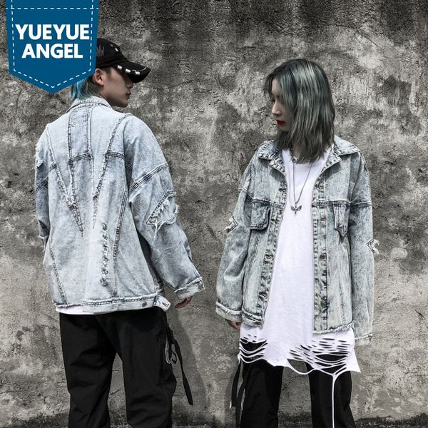 fashion mens washed denim jacket casual hip hop loose fit jeans coat single breasted hole ripped streetwear tassel jacket, Black;brown
fashion mens washed denim jacket casual hip hop loose fit jeans coat single breasted hole ripped streetwear tassel jacket, Black;brown