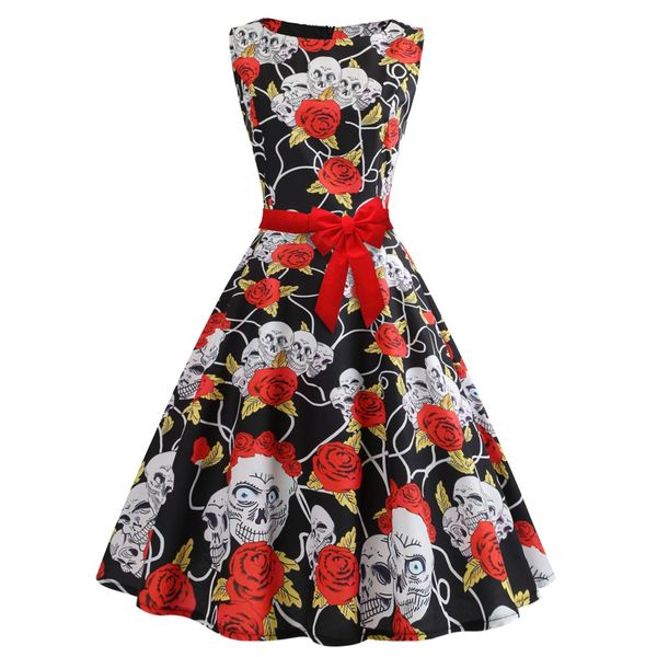 halloween women fashion halter dresses pumpkin rose human skull printed bow skirts halloween costumes for adults 2019 fashion party dress, Black;gray
halloween women fashion halter dresses pumpkin rose human skull printed bow skirts halloween costumes for adults 2019 fashion party dress, Black;gray