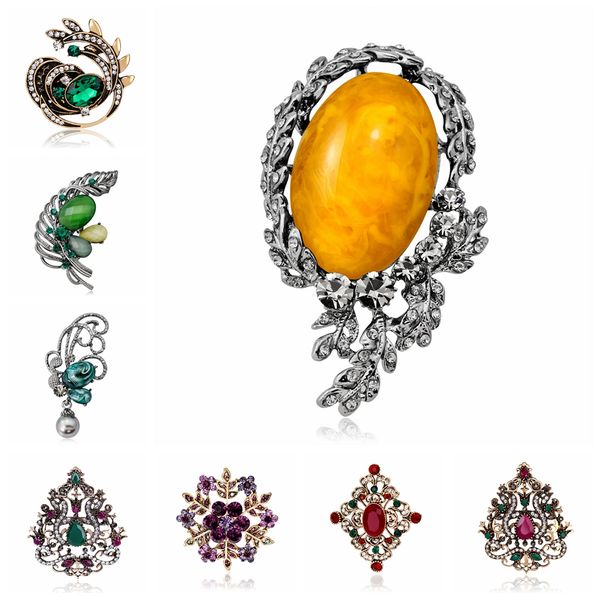women brooches vintage crystal flower branch enamel rhinestones vintage crystal flower branch brooch pins, Gray
women brooches vintage crystal flower branch enamel rhinestones vintage crystal flower branch brooch pins, Gray