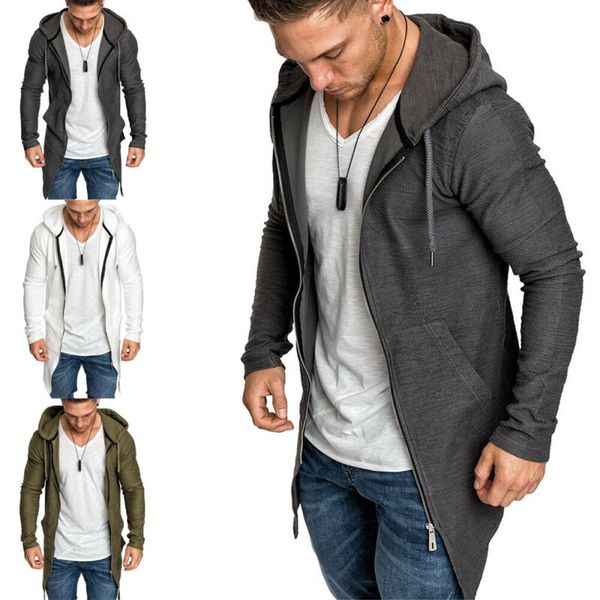 2019 solid color fashion men's trench coat tuxedo trench coat jacket hoody long cardigan, Black;brown
2019 solid color fashion men's trench coat tuxedo trench coat jacket hoody long cardigan, Black;brown