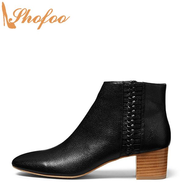 черный ботильоны высокие каблуки коренастый женщина круглый носок пинетки zipper большой размер 11 15 для дам зимней моды теплая обувь shofo, Black 
черный ботильоны высокие каблуки коренастый женщина круглый носок пинетки zipper большой размер 11 15 для дам зимней моды теплая обувь shofo, Black