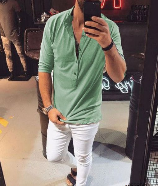 mens designer t shirt men's wear autumn button middle sleeve lapel loose shirt maleb2jnh, White;black
mens designer t shirt men's wear autumn button middle sleeve lapel loose shirt maleb2jnh, White;black