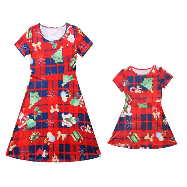 christmas dress mother and daughter matching womens girls short sleeve dress, Blue
christmas dress mother and daughter matching womens girls short sleeve dress, Blue