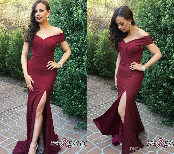 2019 dark red prom dress mermaid off shoulder long formal holidays wear graduation evening party gown custom made plus size, Black
2019 dark red prom dress mermaid off shoulder long formal holidays wear graduation evening party gown custom made plus size, Black
