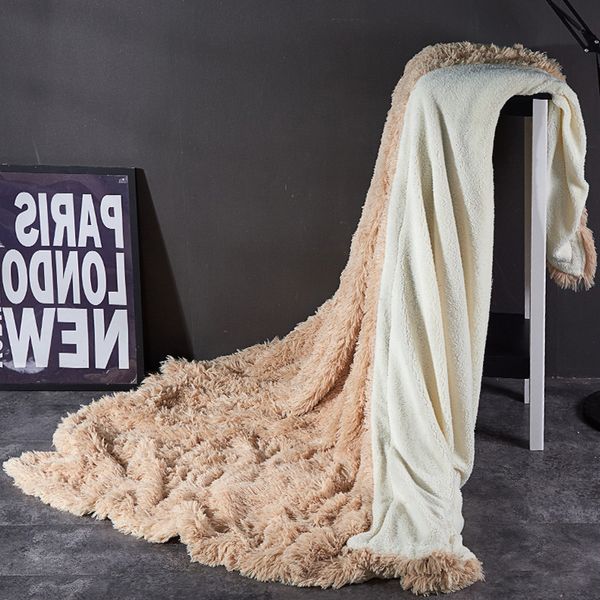 blanket super soft long shaggy warm elegant cozy blanket bed sofa thickened warm plush quality assurance 
blanket super soft long shaggy warm elegant cozy blanket bed sofa thickened warm plush quality assurance