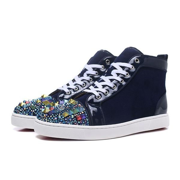 2019 designer shoes men women chaussures studded spike sneakers triple black white red leather suede flat bottoms casual shoe 36-47
2019 designer shoes men women chaussures studded spike sneakers triple black white red leather suede flat bottoms casual shoe 36-47