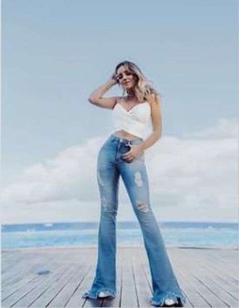 womens designer flare ripped denim jeans fashion skinny high waist holes blue jeans casual long slim fit pants
womens designer flare ripped denim jeans fashion skinny high waist holes blue jeans casual long slim fit pants