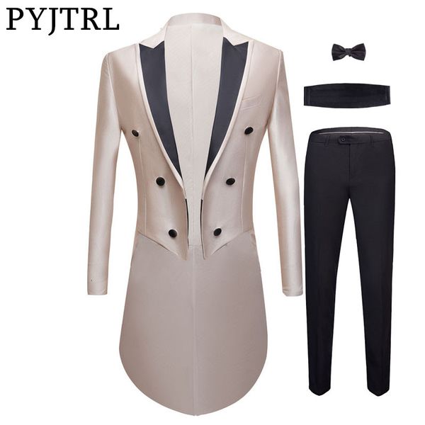 pyjtrl new men 4 шт набор роскошный свадебные groom блестящий цвет смокинга джентльмены пром slim fit платье костюмы singers костюм homme, White;black
pyjtrl new men 4 шт набор роскошный свадебные groom блестящий цвет смокинга джентльмены пром slim fit платье костюмы singers костюм homme, White;black