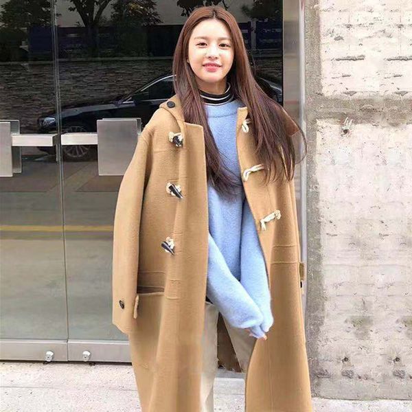 a new type of loose leisure wool overcoat horn button wool women double-faced cashmere overcoat 2019 long coat women, Black
a new type of loose leisure wool overcoat horn button wool women double-faced cashmere overcoat 2019 long coat women, Black