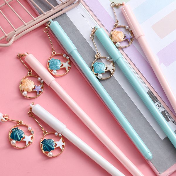 10x cute shell star diamond pearl pendant gel pen rollerball pen student stationery school office supply 0.5mm black ink
10x cute shell star diamond pearl pendant gel pen rollerball pen student stationery school office supply 0.5mm black ink