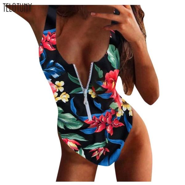 telotuny new printed one-piece swimsuit women zipper front push-up padded bra backless swimwear beachwear bathing suit l325, White
telotuny new printed one-piece swimsuit women zipper front push-up padded bra backless swimwear beachwear bathing suit l325, White