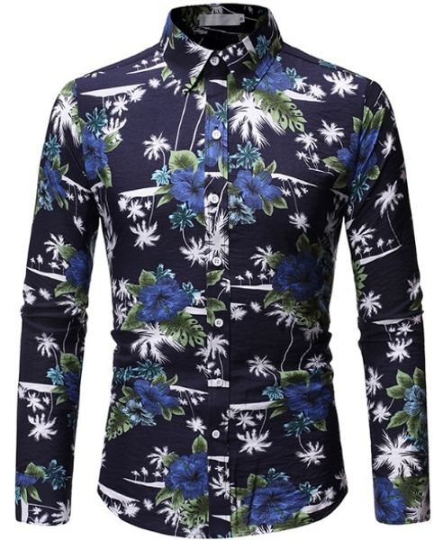 men's casual shirts ouma fashion printed long-sleeved flower shirt, colour-matched turn-lapel shirt wear men, White;black
men's casual shirts ouma fashion printed long-sleeved flower shirt, colour-matched turn-lapel shirt wear men, White;black