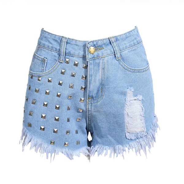high waisted short jeans summer shorts women fashion rivet shorts ripped denim booty, White;black
high waisted short jeans summer shorts women fashion rivet shorts ripped denim booty, White;black