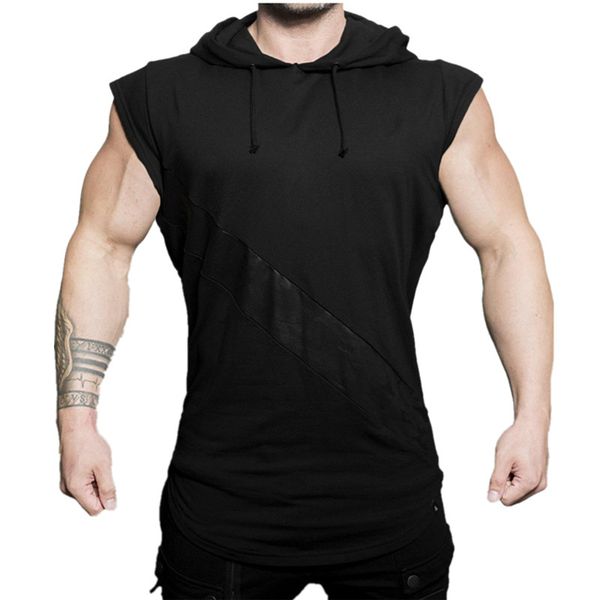 men's cotton sleeveless hoodie bodybuilding workout tank muscle fitness shirts male 2019 fashion vest, Black
men's cotton sleeveless hoodie bodybuilding workout tank muscle fitness shirts male 2019 fashion vest, Black